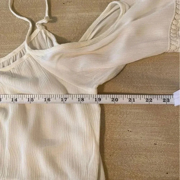 BIRDCAGE Label Boho Cream Cold Shoulder Dress by
Anthropologie - Picture 6 of 11